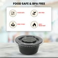 thumbnail image 3 of Klex 2 Oz Disposable Plastic Portion Cups with Lids for Sauce, Microwave & Freezer Safe, Black/Clear, 2000 Sets, 3 of 5