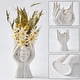 thumbnail image 4 of Florero de cerámica blanco, florero decorativo pequeño creativo moderno, estatua de cara, florero de cerámica para sala de estar, dormitorio, mesa, decoración de boda ER, 4 of 5