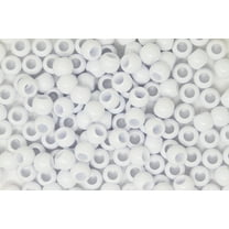 160PC 12x15 mm Premium Pony Beads, Bracelet Cool Beads, Beads for Hair Braids, Plastic Beads, Hair Beads for Braids for Girls (White)