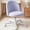 Purple, variant on CELTOSS Home Office Desk Chair, Cute Teddy Fabric Swivel Vanity Stool, Mid Back Adjustable Armless Task Chair with Wheels, Purple