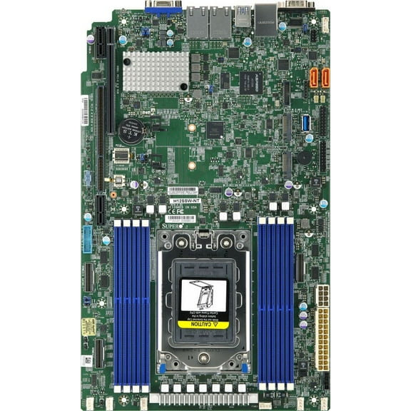 Supermicro H12SSW-NT Motherboard - AMD EPYC 7003/7002 Series Processors - Socket SP3 Registered ECC DDR4 SATA3 - Proprietary WIO