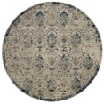thumbnail image 2 of SAFAVIEH Evoke Maybelle Faded Damask Area Rug, Beige/Navy, 6'7" x 6'7" Round, 2 of 6