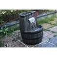 thumbnail image 3 of 23.5" Brown and Black Whiskey Barrel Fountain and Planter with White LED, 3 of 8