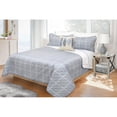 thumbnail image 1 of Safdie & Co. Quilt 2PC Set T Large Grey Check, 1 of 2