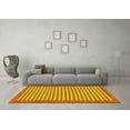 thumbnail image 3 of Ahgly Company Machine Washable Indoor Square Abstract Yellow Modern Area Rugs, 8' Square, 3 of 4