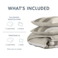 thumbnail image 6 of Regency Heights 3-Piece Comforter Sets, Reversible Striped Comforter Set for Dorm, Lightweight All Season Bedding Set with Pillow Shams,Full/Queen, Neutral, 6 of 8