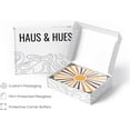 thumbnail image 4 of HAUS AND HUES Mid Century Modern Wall Art Sun, Boho Posters and Prints Wall Art Mid Century Modern Print Sun Art Print Boho Pictures for Wall, Centered Yellow Sun Rainbow Rays (Framed Beige 24x36), 4 of 6