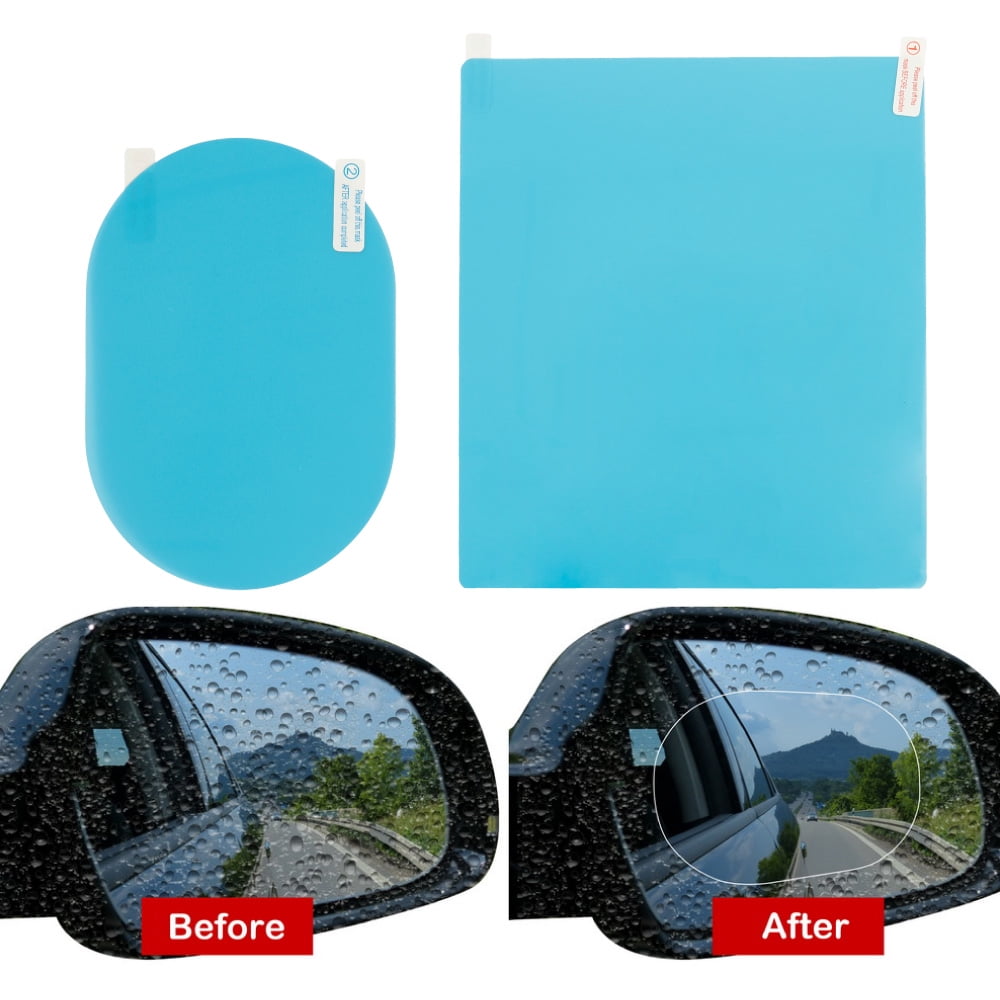 2x Car Side Mirror Anti Fog Films Anti Glare Waterproof Stickers with Tools C#P5 