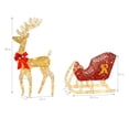 thumbnail image 4 of Lighted Reindeer and Sleigh Christmas Outdoor Decorations Pre-lit 180 LED Lights Outdoor Yard Decor, 4 of 7