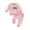 Pink, variant on NAFUU 2Pcs Girls Clothes Set Farm Animal Embroidered Long Sleeve Hoodie And Plaid Pants Outfit For Girls Boys Toddler Playwear Casual Two Piece Fashion Outfit 2-3 Years