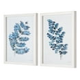 thumbnail image 2 of Crystal Art Gallery Contemporary Botanical Set of 2 Framed Glass Prints, Blues, 2 of 6
