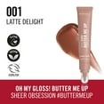 thumbnail image 2 of RIMMEL Oh My Gloss! Butter Me Up, 001 Latte Delight, 0.5 fl oz, 2 of 9