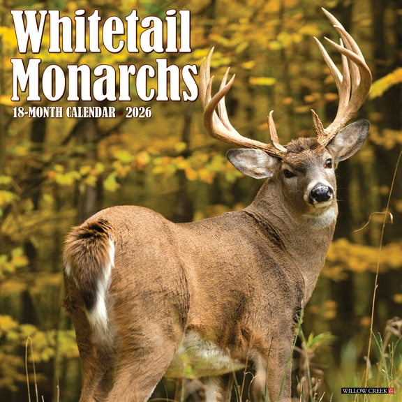 Whitetail Monarchs (Deer) 2026 Wall Calendar