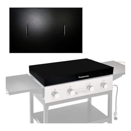 - Griddle Cover -Fits 5004 Griddle 36 Inch-Flat Top Grill Cover With Steel Handles & Hanging Brackets-Griddle Lid Perfect for Front and Rear Grease Griddle Tops-With 2 Handles