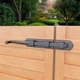 thumbnail image 4 of Renovators Supply Black Slide Bolt Door Latch 9" L Black Iron Metal Sliding Bolts w/Catch for Cabinet, Barn Doors or Fence Rust Resistant Security Locks w/Hardware Pack of 4, 4 of 4
