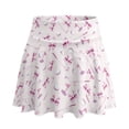 thumbnail image 5 of FUIALDOLG Pink Bow Golf Skort Plus Size Womens Athletic Skorts with Pocket,High Waisted Pleated Tennis Skirt Casual Summer A-line Skirts Sport Wear,M, 5 of 8