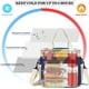 thumbnail image 4 of Lunch Box BAGNN, bolsa térmica grande con aislamiento de 16 litros, azul y blanca, 4 of 9