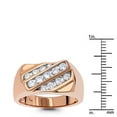thumbnail image 3 of 14K Gold Men Natural 1 Ctw Diamond Ring (Rose Gold Size 8), 3 of 3