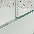 thumbnail image 6 of MAYEERTY 56-60"W x 70"H Double Sliding Shower Bypass Door, Tempered Glass & Stainless Steel Handle, Polished Silver, 6 of 17