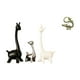 thumbnail image 1 of Figura de jirafa creativa moderna y estatua de latón de cerámica, pieza central única para escritorio, oficina, estantería, dormitorio, decoración del, 1 of 8