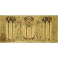 thumbnail image 2 of Mackintosh, Charles Rennie 24x13 Gold Ornate Wood Framed with Double Matting Museum Art Print Titled - The Wassail, 2 of 4