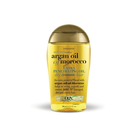 Diamond Hair Serum - OGX Renewing Moroccan Argan Oil Extra Penetrating Oil, Dry & Course Hair, 3.3 oz