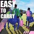 thumbnail image 4 of RUNBOW 9x5 ft Portable Kids Soccer Goal for Backyard Adult Junior Large Practice Soccer Net with Carry Bag (9x5FT, 2 Pack, Pink), 4 of 6