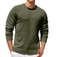 thumbnail image 1 of pstuiky Camisas de invierno de manga larga para hombre, Suéter de color sólido para hombre, cuello redondo, manga larga, capa inferior para la cabeza salir tops xl, 1 of 5
