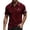 #01 Wine, variant on Men 250 Anniversary Polo Shirts American Flag Print Lapel Collar V Neck Short Sleeve T-Shirt 1776-2026 Patriotic Star Relaxed Fit Summer Tops, XXL, #01 Light Gray