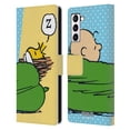 thumbnail image 1 of Head Case Designs Officially Licensed Peanuts Halfs And Laughs Charlie & Woodstock Nap Leather Book Wallet Case Cover Compatible with Samsung Galaxy S21+ 5G, 1 of 6