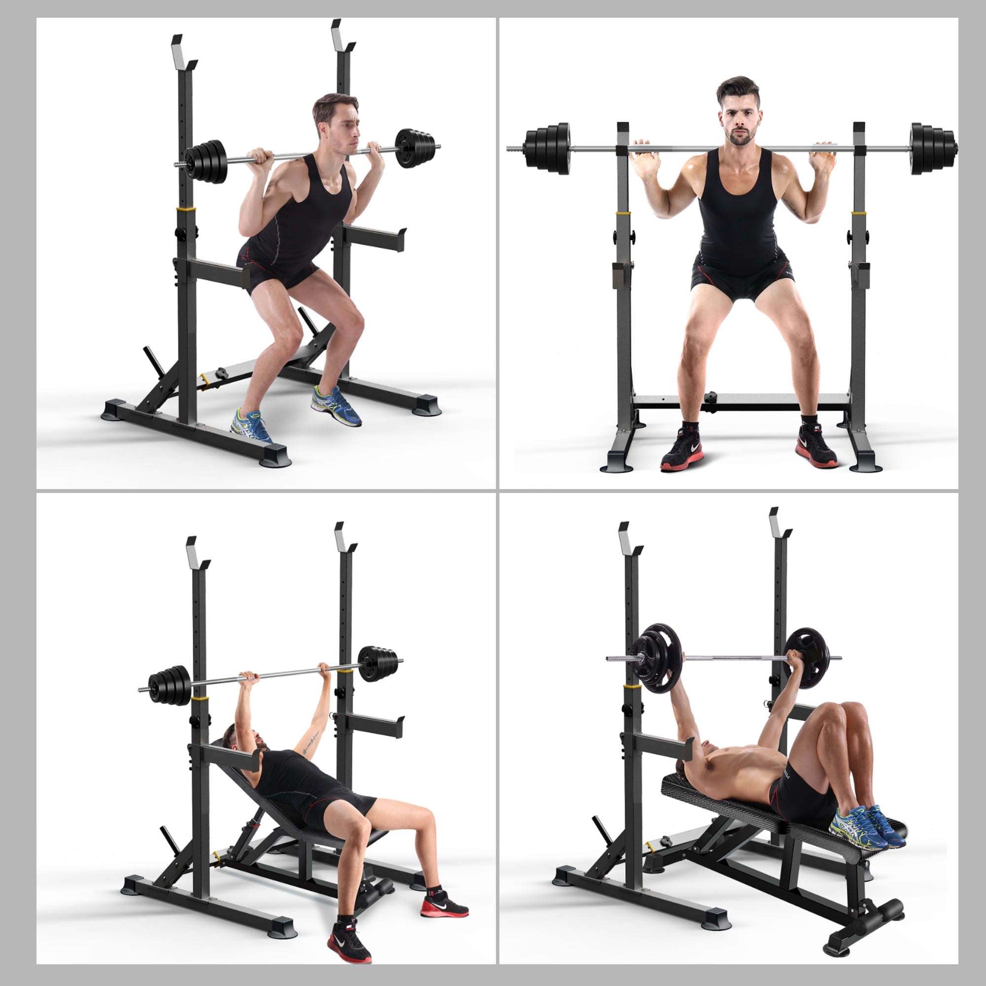 K KiNGKANG Squat Rack,Bench Press Rack Push up Multi-Function Barbell Rack Weight Lifting Gym Home Gym Equipment 440LB