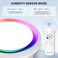 thumbnail image 2 of Akicon Bathroom Exhaust Fan with Humidity Sensor, 110 CFM 1.5 Sones Vent Fan with RGB Light, 3CCT Dimmable LED Light & Nightlight for Shower Room, Round, White, 2 of 11