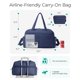 thumbnail image 4 of Bolso de viaje tipo duffel BAGSMART 31 L resistente al agua azul marino, 4 of 8