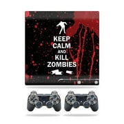 MightySkins Skin Compatible With Sony Playstation 3 Slim Console wrap sticker skins Kill Zombies