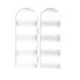 thumbnail image 1 of Qarigey Soporte de plástico transparente para joyería, colgador plegable para pendientes, collar, pulsera, estante de exhibición, 2 puertas Ropa, zapatos y accesorios Miscelánea blanco 2 puertas Qarigey AP000353-01, 1 of 1