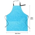 thumbnail image 5 of Lsque Sky Blue Glitter Waterproof Apron Chef Aprons for Men Heavy Duty Chemical Work Apron Extra Long Grilling Aprons with Adjustable Bib Apron, 5 of 9