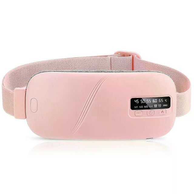 5 Modes Electric Heating Vibration Waist Massage Belt Smart Warm Palace Women Menstrual Heating Pad for for Cramps Period Relief