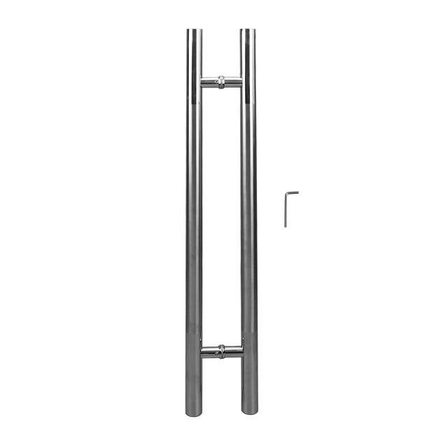 Manija de puerta Nikou acero inoxidable estilo minimalista moderno profesional empuje y tracción de arena media gruesa para puerta de vidrio puerta de madera