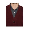 thumbnail image 3 of Turtle Bay New York Men's Soft Button Front Flat Knit Sweater Vest with front patch pockets, 3 of 5