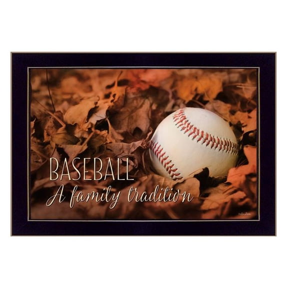 "Baseball - A Family Tradition" By Lori Deiter, Printed Wall Art, Black Frame