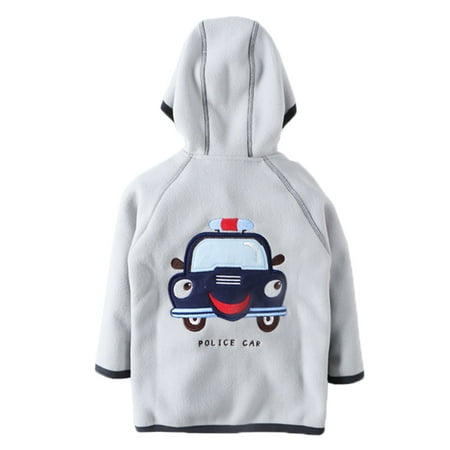 

Cathalem Fall Jacket for Boys Toddler Boys Girls Long Sleeve Winter Cartoon Fleece Zippered Hoodie Coat Jacket Size 6 Boy Coat Outerwear Grey 18-24 Months
