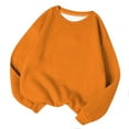 thumbnail image 1 of Annhoo Chandails à Col Rond pour Femmes Automne Manches Longues Chandails Confortables à Enfiler Blouses Décontractées Chandails de Couleur Unie, 1 of 4