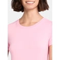 thumbnail image 4 of Time and Tru Women's Maternity Non Shirred Tee with Short Sleeves, Sizes S-XXL, 4 of 5