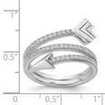 thumbnail image 3 of White Sterling Silver Ring Band Themed Cubic Zirconia CZ Clear, 3 of 3