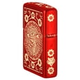 thumbnail image 5 of Zippo Tiger Design Metallic Red Pocket Lighter, 5 of 7