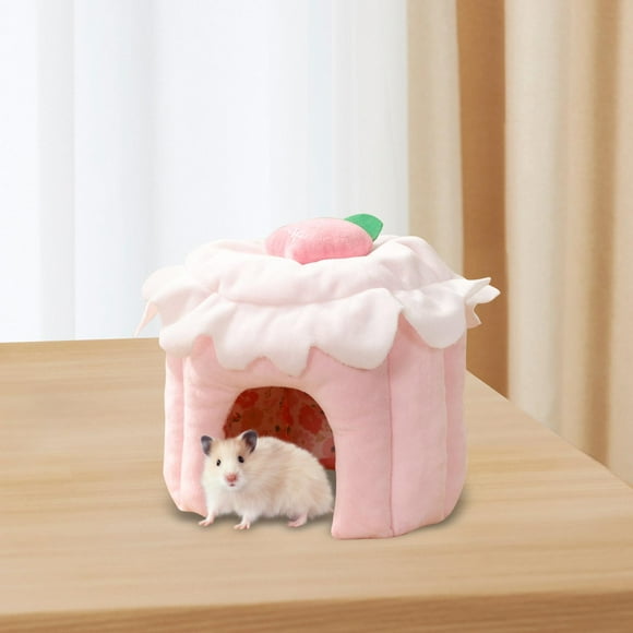 BELOVING Guinea Pig Hideout Bedding Sleeping Hamster House for Chinchilla Ferrets Rat Pink S