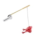thumbnail image 2 of twisto Toilet Flush Lever Fits Most Front Loading Toilet with Brass Handle Four Adjustable Holes Stainless Steel Chain And Complete Upgrade Kit Suitable for silver, 2 of 8