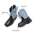 thumbnail image 4 of Botas DREAM PAIRS para Niños Pequeños Vaqueras Western Punta Cuadrada Azul Talla 9, 4 of 6