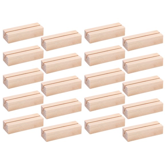 SHISUYAN 20 Pcs Supports de Table en Bois Porte-Cartes de Place Support de Photo pour Décoration de Maison Fête Mariage Dîner Bureau