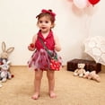 thumbnail image 6 of Kogui Baby Dress Newborn Baby Girls Romper Jumpsuit Infant Girl Summer 0 3 6 9 12 18 24 Months (Red,0-3 Months), 6 of 7